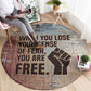 John Lewis Round Carpet with Freedom Quote Graphic Civil Rights and Legacy Tribute - African Pride