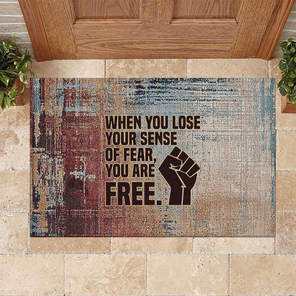 John Lewis Rubber Doormat with Freedom Quote Graphic Civil Rights and Legacy Tribute - African Pride