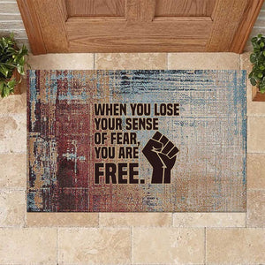 John Lewis Rubber Doormat with Freedom Quote Graphic Civil Rights and Legacy Tribute - African Pride