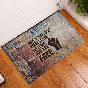 John Lewis Rubber Doormat with Freedom Quote Graphic Civil Rights and Legacy Tribute - African Pride