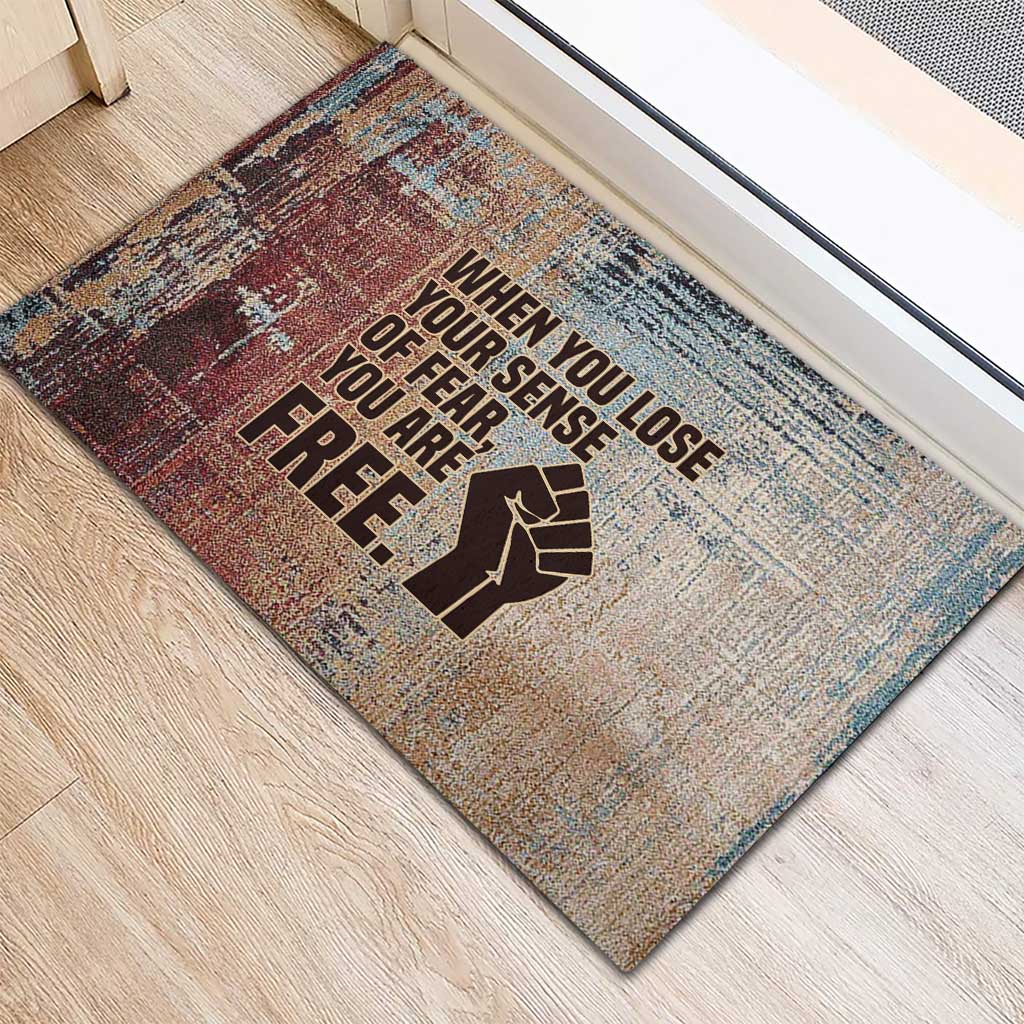 John Lewis Rubber Doormat with Freedom Quote Graphic Civil Rights and Legacy Tribute - African Pride