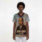 John Lewis Scrub Top with Freedom Quote Graphic Civil Rights and Legacy Tribute - African Pride