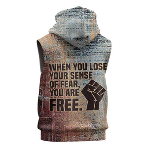 John Lewis Sleeveless Hoodie with Freedom Quote Graphic Civil Rights and Legacy Tribute - African Pride