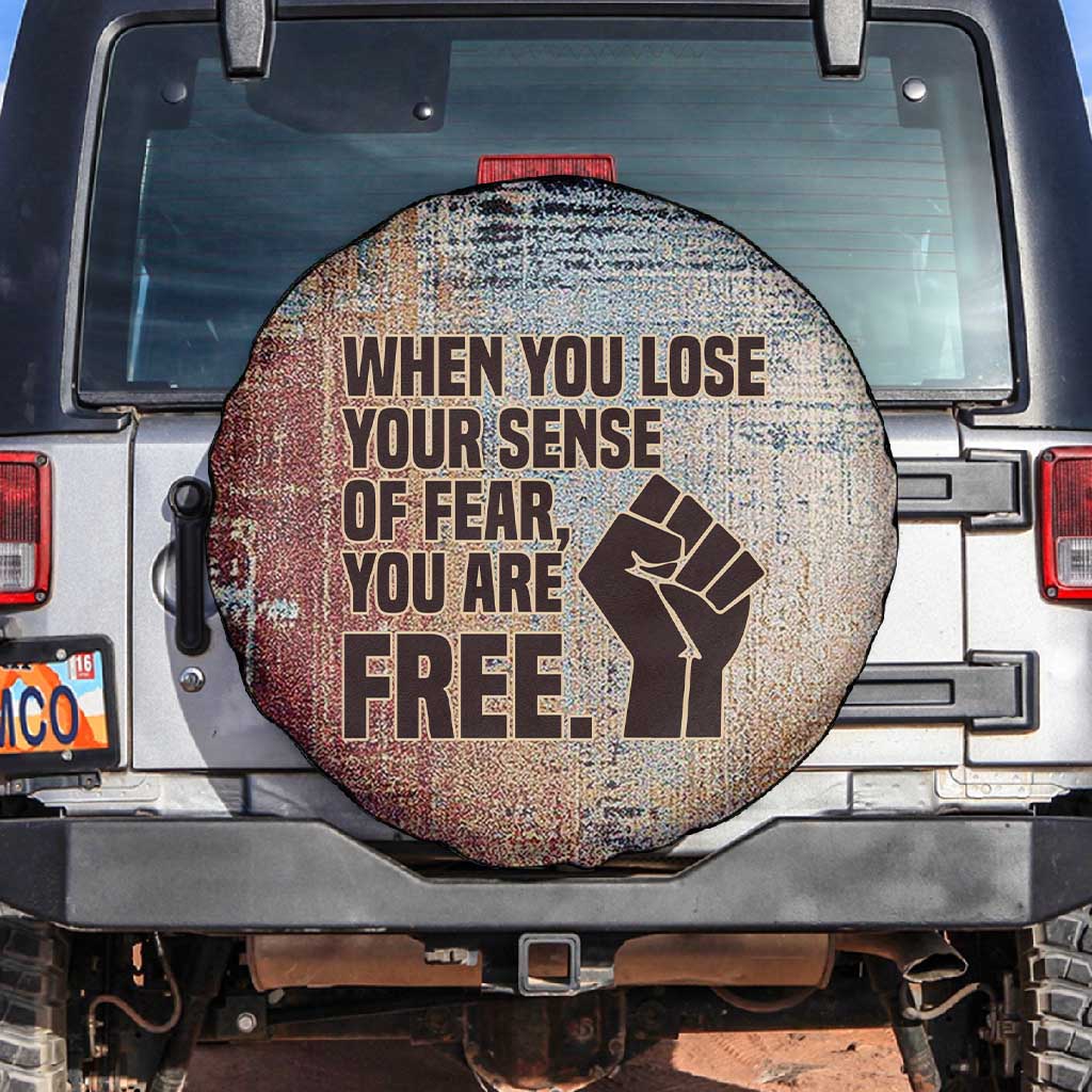 John Lewis Spare Tire Cover with Freedom Quote Graphic Civil Rights and Legacy Tribute - African Pride