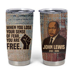 John Lewis Tumbler Cup with Freedom Quote Graphic Civil Rights and Legacy Tribute - African Pride