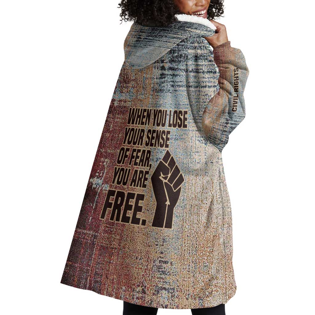 John Lewis Wearable Blanket Hoodie with Freedom Quote Graphic Civil Rights and Legacy Tribute - African Pride