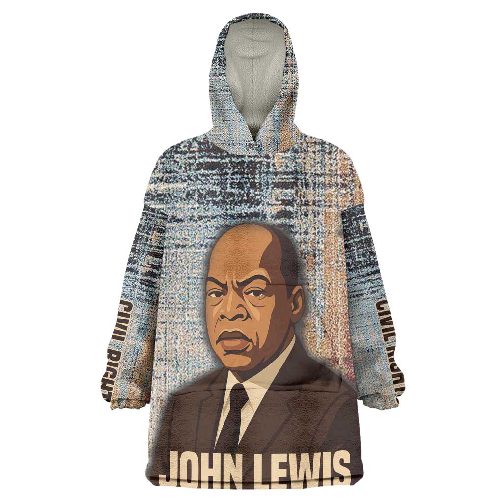 John Lewis Wearable Blanket Hoodie with Freedom Quote Graphic Civil Rights and Legacy Tribute - African Pride