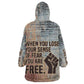 John Lewis Wearable Blanket Hoodie with Freedom Quote Graphic Civil Rights and Legacy Tribute - African Pride