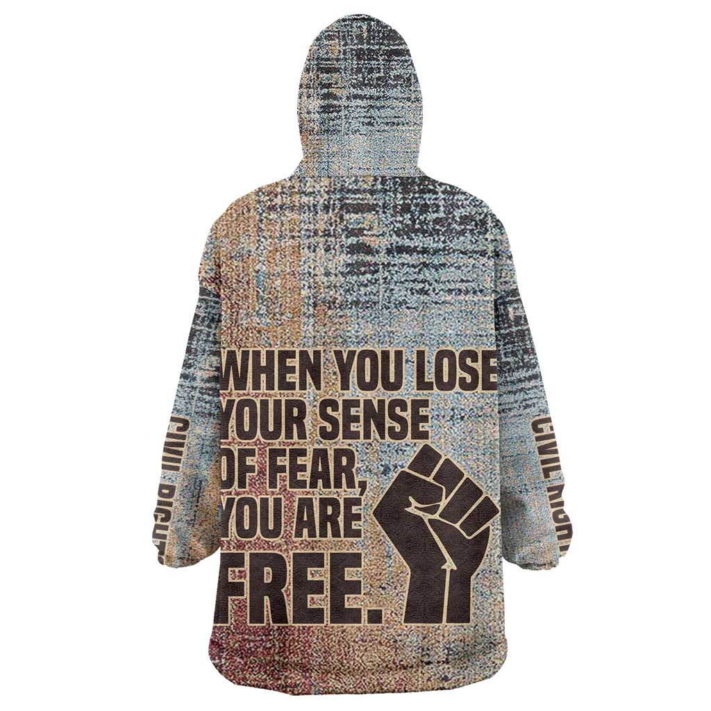 John Lewis Wearable Blanket Hoodie with Freedom Quote Graphic Civil Rights and Legacy Tribute - African Pride