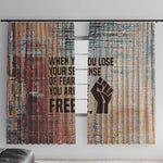John Lewis Window Curtain with Freedom Quote Graphic Civil Rights and Legacy Tribute - African Pride