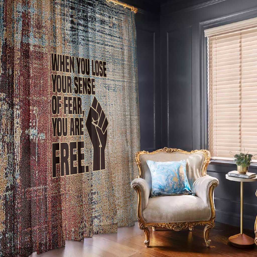 John Lewis Window Curtain with Freedom Quote Graphic Civil Rights and Legacy Tribute - African Pride