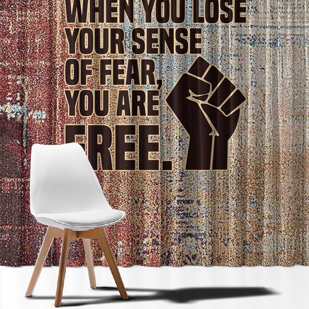 John Lewis Window Curtain with Freedom Quote Graphic Civil Rights and Legacy Tribute - African Pride