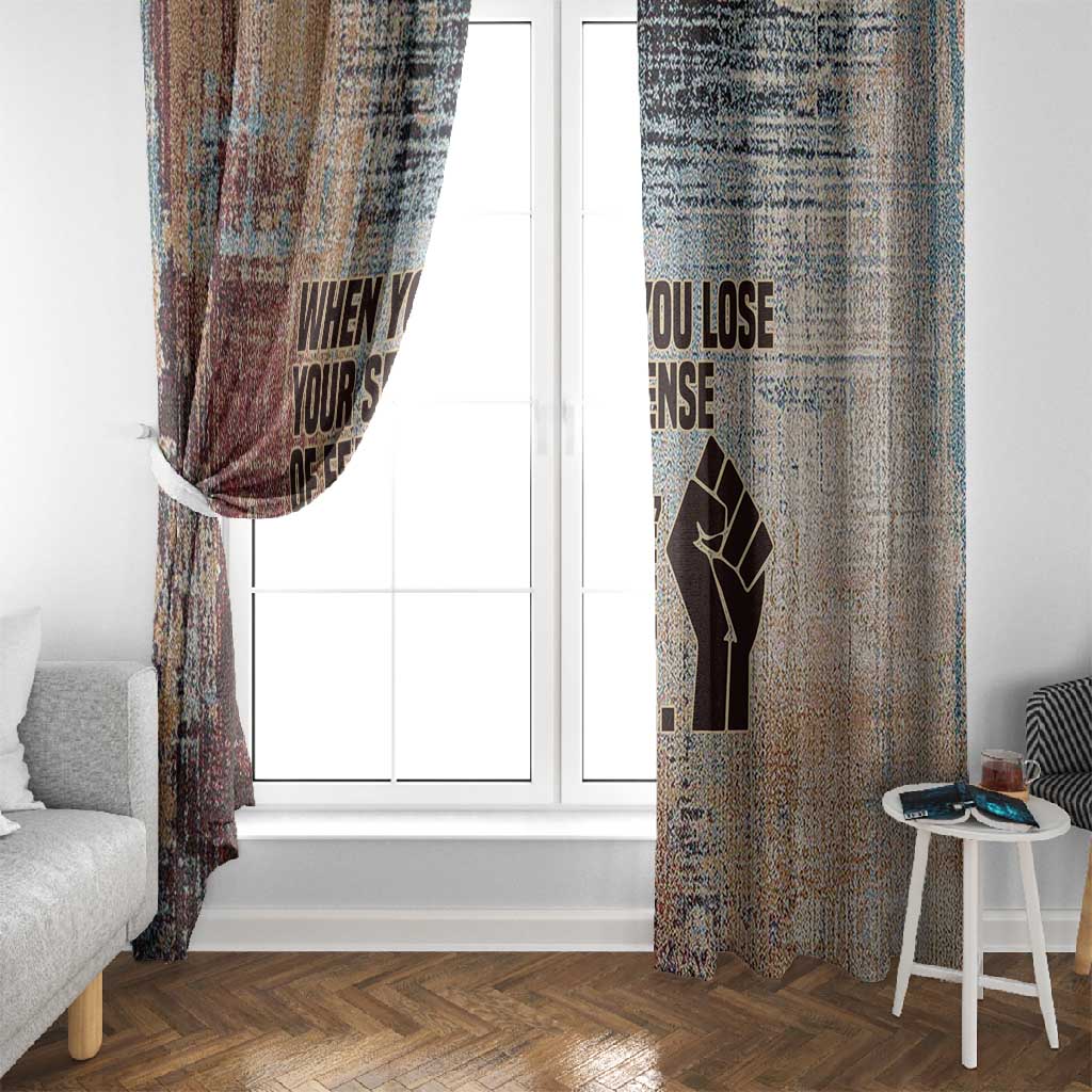 John Lewis Window Curtain with Freedom Quote Graphic Civil Rights and Legacy Tribute - African Pride