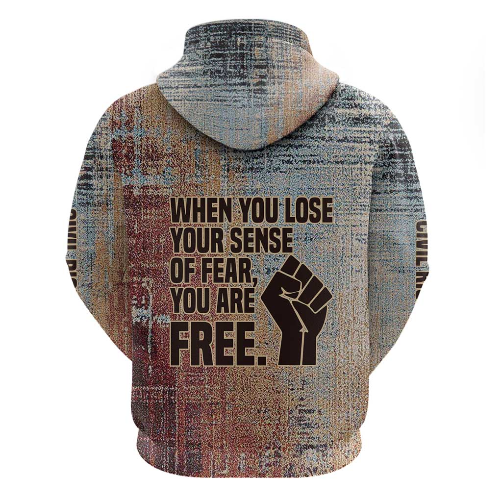 John Lewis Zip Hoodie with Freedom Quote Graphic Civil Rights and Legacy Tribute - African Pride