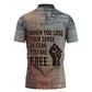 John Lewis Zipper Polo Shirt with Freedom Quote Graphic Civil Rights and Legacy Tribute - African Pride