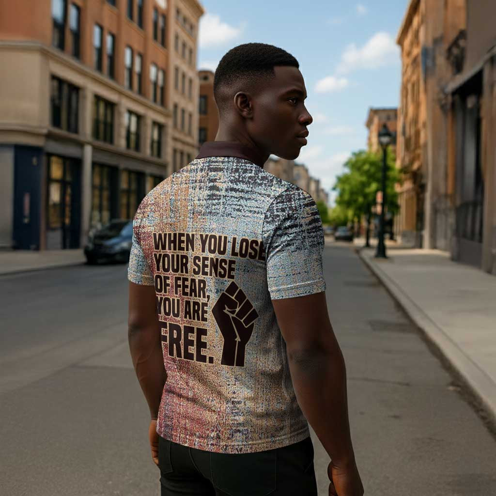 John Lewis Zipper Polo Shirt with Freedom Quote Graphic Civil Rights and Legacy Tribute - African Pride