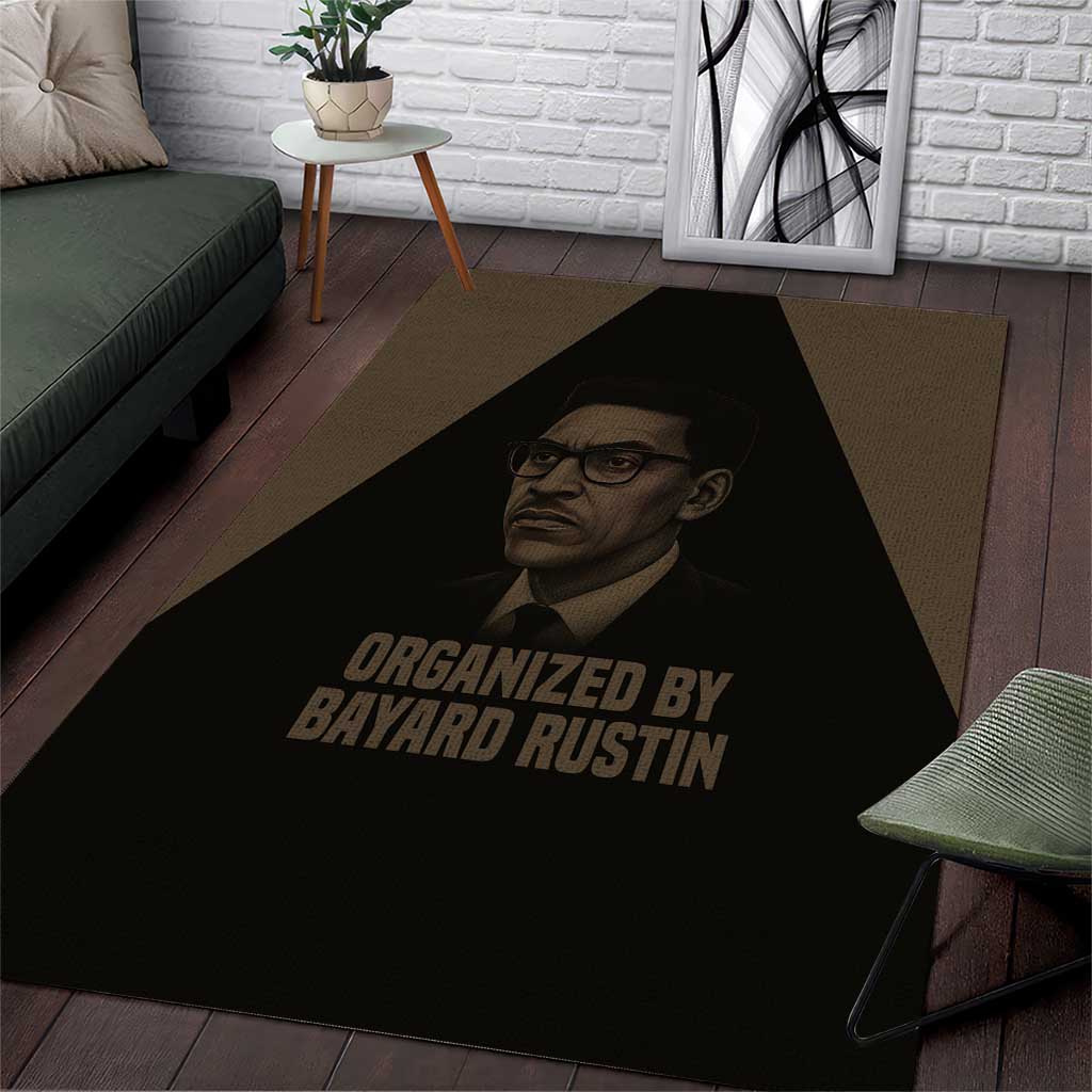 Bayard Rustin Area Rug with March on Washington Design Civil Rights Organizer Tribute - African Pride