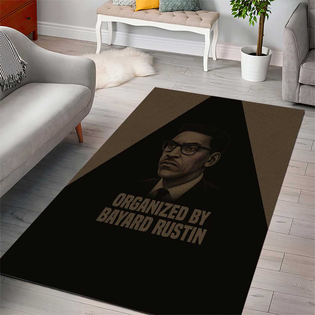 Bayard Rustin Area Rug with March on Washington Design Civil Rights Organizer Tribute - African Pride