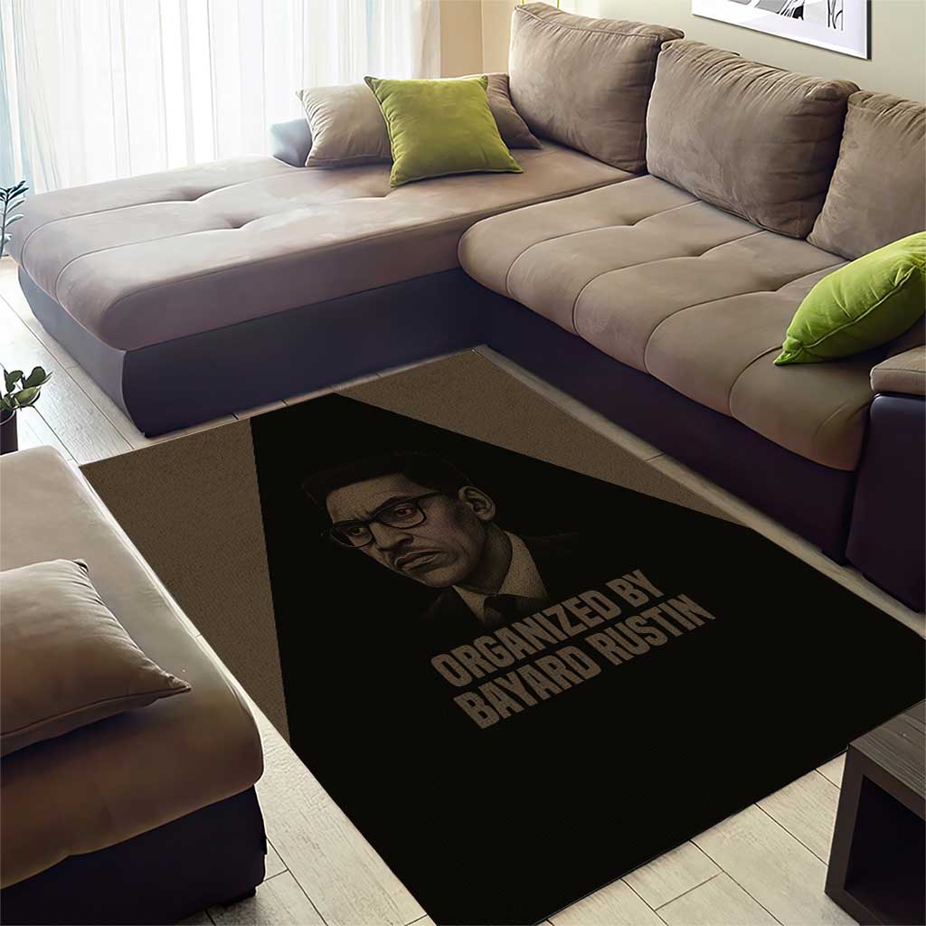 Bayard Rustin Area Rug with March on Washington Design Civil Rights Organizer Tribute - African Pride