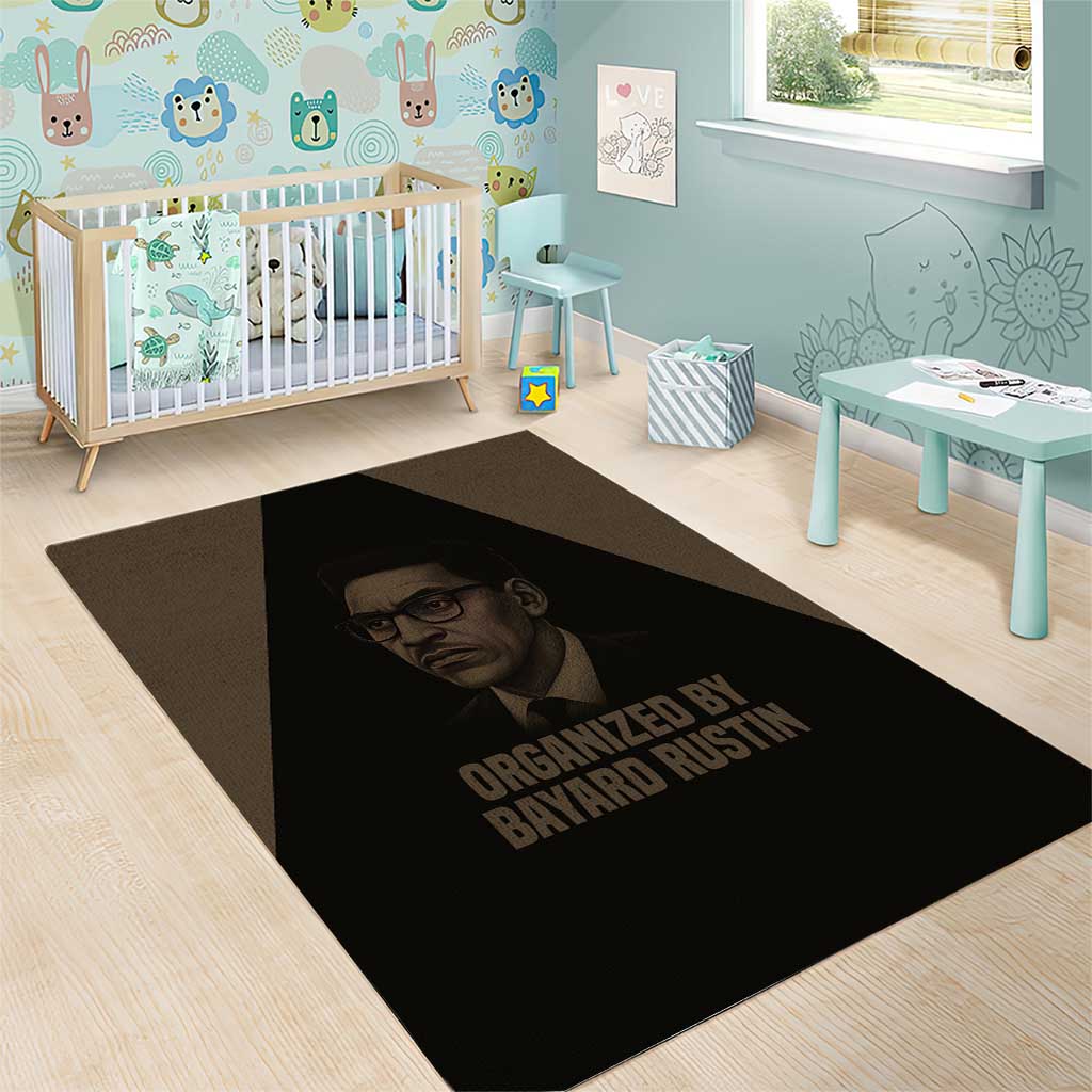 Bayard Rustin Area Rug with March on Washington Design Civil Rights Organizer Tribute - African Pride