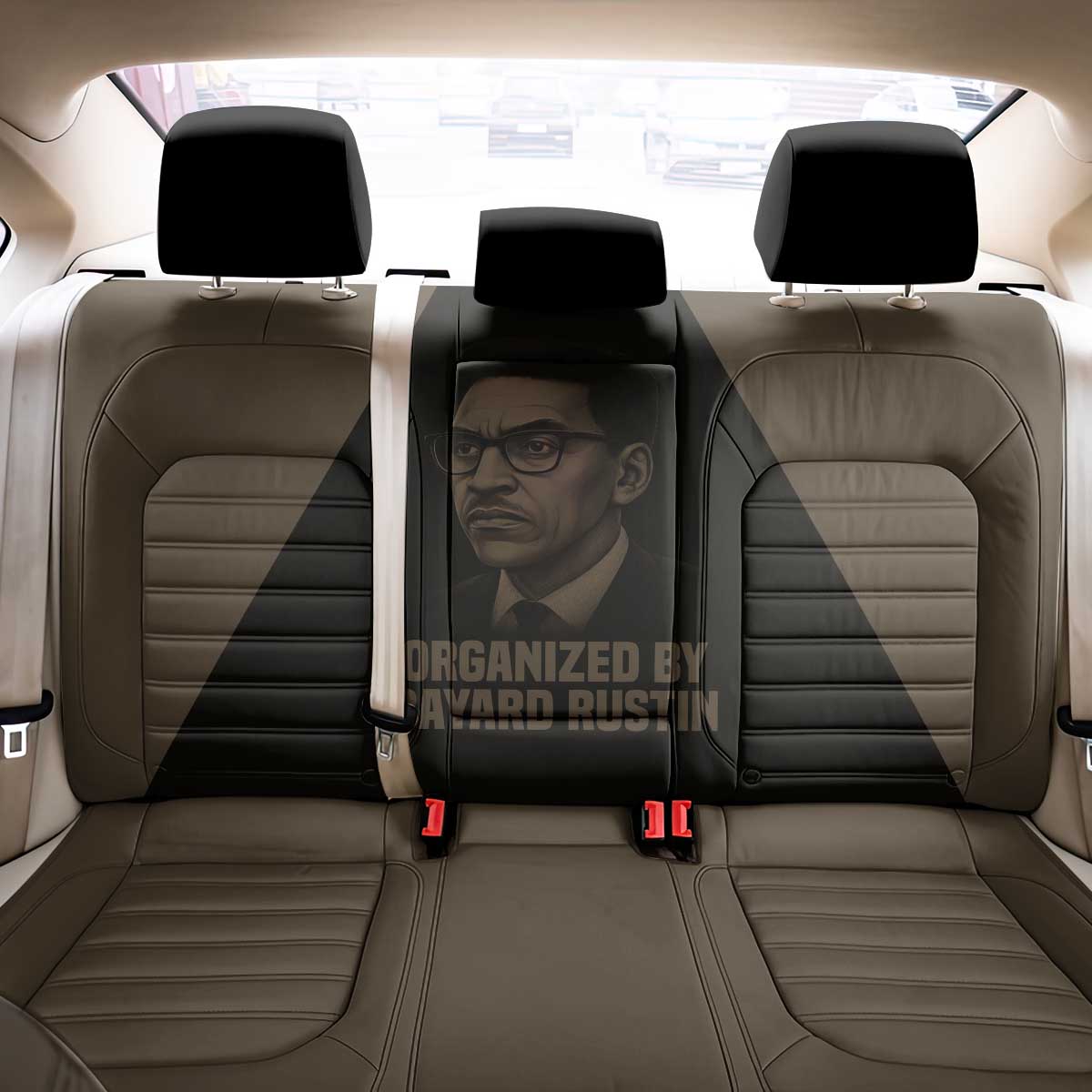 Bayard Rustin Back Car Seat Cover with March on Washington Design Civil Rights Organizer Tribute - African Pride