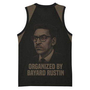 Bayard Rustin Basketball Jersey with March on Washington Design Civil Rights Organizer Tribute - African Pride