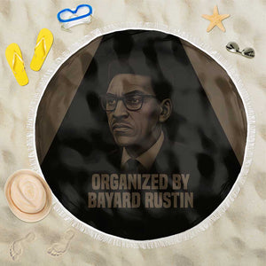 Bayard Rustin Beach Blanket with March on Washington Design Civil Rights Organizer Tribute - African Pride