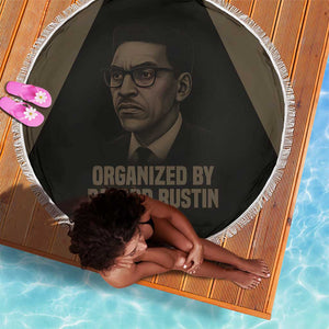 Bayard Rustin Beach Blanket with March on Washington Design Civil Rights Organizer Tribute - African Pride