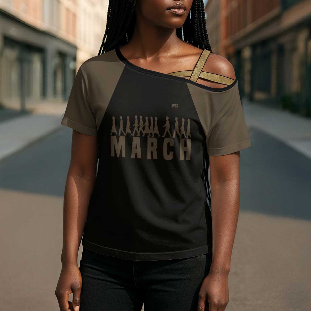 Bayard Rustin Cross Shoulder Shirt with March on Washington Design Civil Rights Organizer Tribute - African Pride