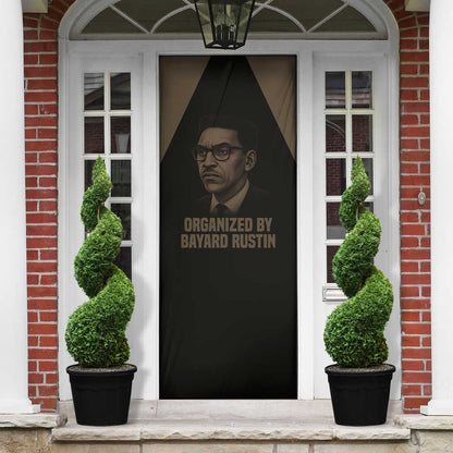 Bayard Rustin Door Cover with March on Washington Design Civil Rights Organizer Tribute - African Pride