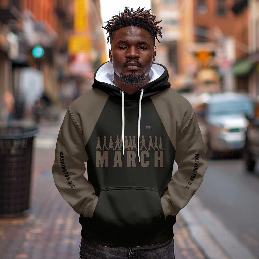 Bayard Rustin Hoodie with March on Washington Design Civil Rights Organizer Tribute - African Pride