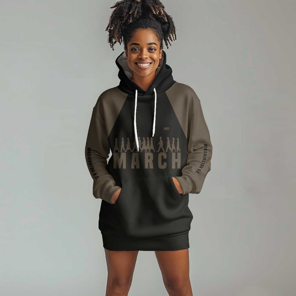 Bayard Rustin Hoodie Dress with March on Washington Design Civil Rights Organizer Tribute - African Pride