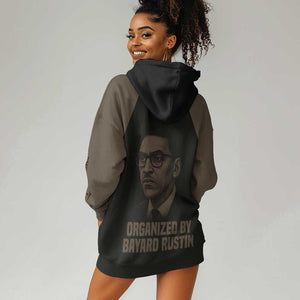 Bayard Rustin Hoodie Dress with March on Washington Design Civil Rights Organizer Tribute - African Pride
