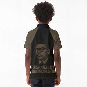 Bayard Rustin Kid Polo Shirt with March on Washington Design Civil Rights Organizer Tribute - African Pride