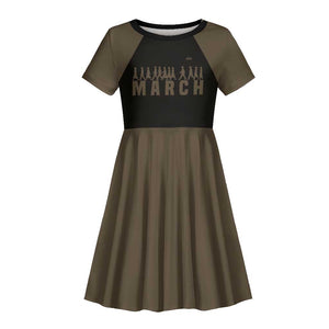 Bayard Rustin Kid Short Sleeve Dress with March on Washington Design Civil Rights Organizer Tribute - African Pride