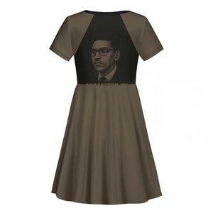 Bayard Rustin Kid Short Sleeve Dress with March on Washington Design Civil Rights Organizer Tribute - African Pride