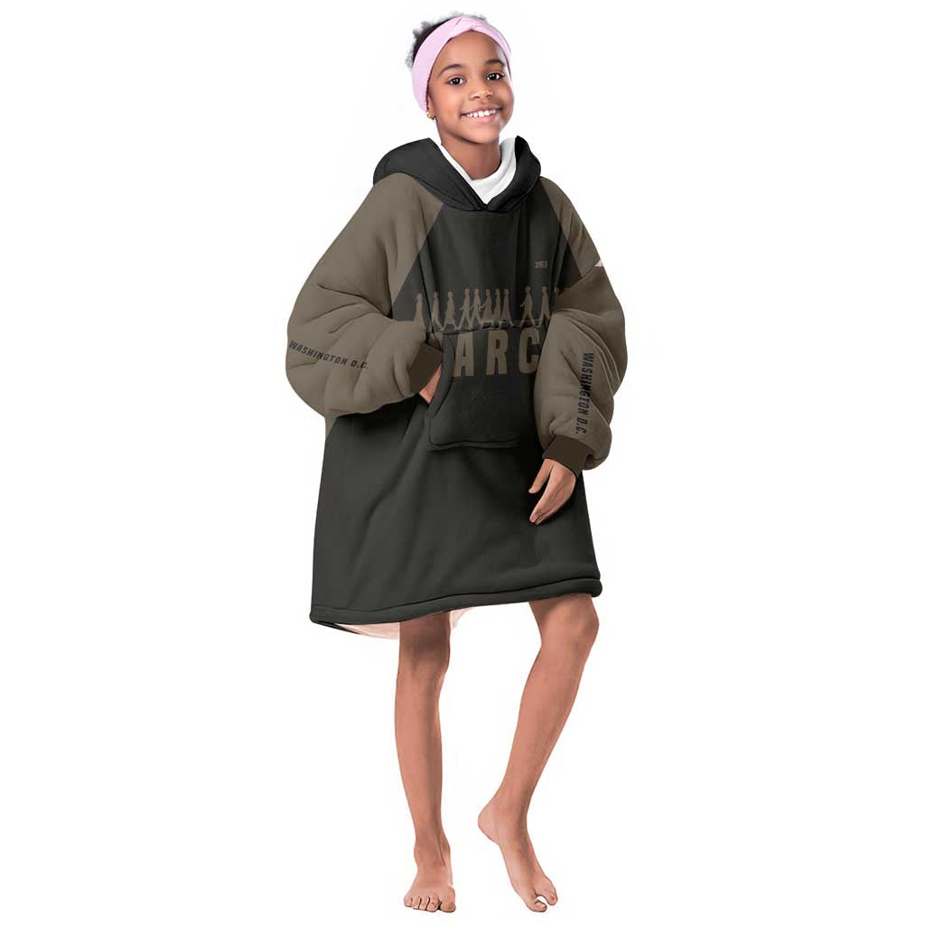 Bayard Rustin Kid Wearable Blanket Hoodie with March on Washington Design Civil Rights Organizer Tribute - African Pride