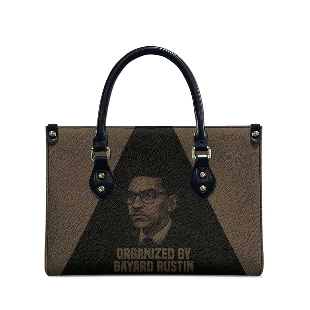 Bayard Rustin Leather Bag with March on Washington Design Civil Rights Organizer Tribute - African Pride