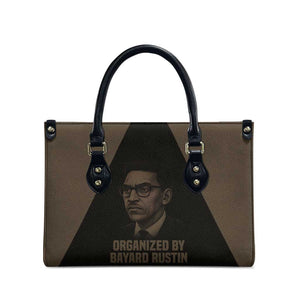Bayard Rustin Leather Bag with March on Washington Design Civil Rights Organizer Tribute - African Pride