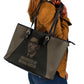 Bayard Rustin Leather Tote Bag with March on Washington Design Civil Rights Organizer Tribute - African Pride