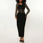 Bayard Rustin Long Sleeve Bodycon Dress with March on Washington Design Civil Rights Organizer Tribute - African Pride