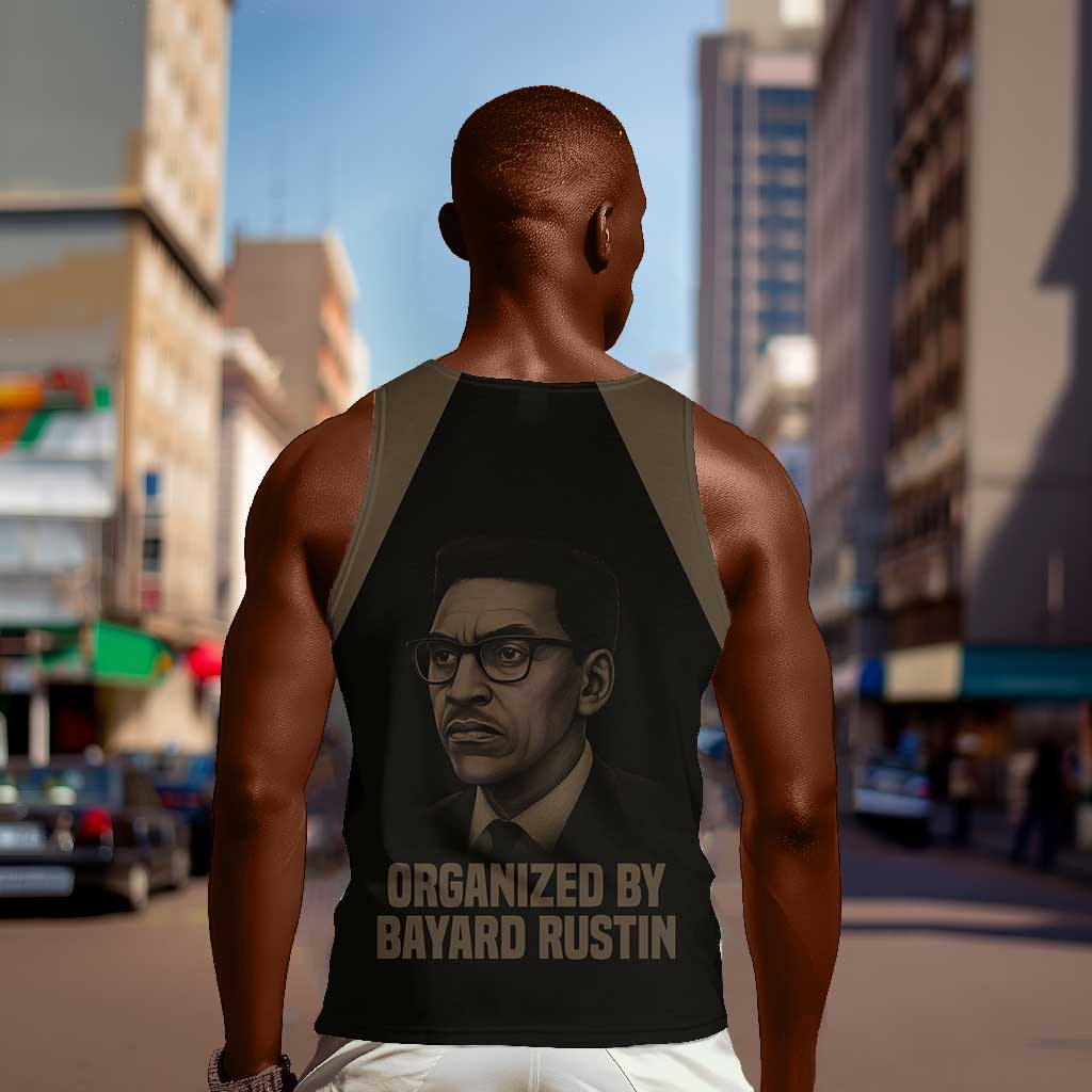 Bayard Rustin Men Tank Top with March on Washington Design Civil Rights Organizer Tribute - African Pride