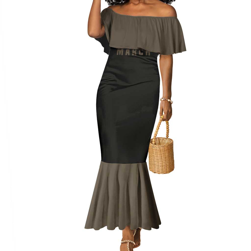 Bayard Rustin Mermaid Dress with March on Washington Design Civil Rights Organizer Tribute - African Pride