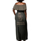 Bayard Rustin Off Shoulder Maxi Dress with March on Washington Design Civil Rights Organizer Tribute - African Pride