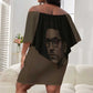Bayard Rustin Off Shoulder Short Dress with March on Washington Design Civil Rights Organizer Tribute - African Pride