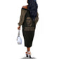 Bayard Rustin Off The Shoulder Long Sleeve Dress with March on Washington Design Civil Rights Organizer Tribute - African Pride
