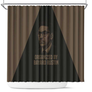 Bayard Rustin Shower Curtain with March on Washington Design Civil Rights Organizer Tribute - African Pride
