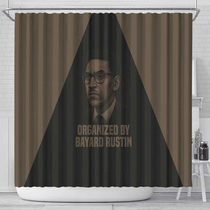 Bayard Rustin Shower Curtain with March on Washington Design Civil Rights Organizer Tribute - African Pride