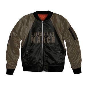 Bayard Rustin Sleeve Zip Bomber Jacket with March on Washington Design Civil Rights Organizer Tribute - African Pride