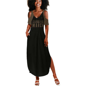 Bayard Rustin Summer Maxi Dress with March on Washington Design Civil Rights Organizer Tribute - African Pride
